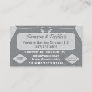 Pressure Washing & Cleaning Business Card Template