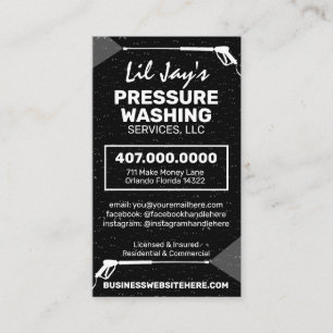 Pressure Washing & Cleaning Business Card Template
