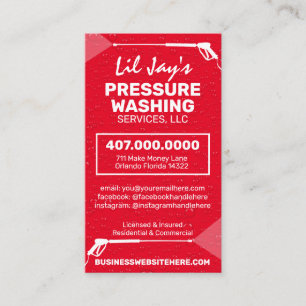 Pressure Washing & Cleaning Business Card Template