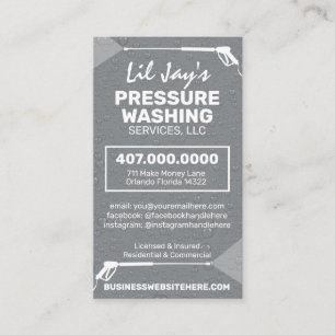 Pressure Washing & Cleaning Business Card Template