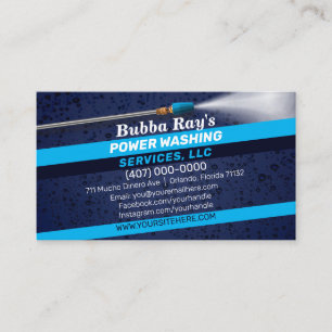 Pressure Washing & Cleaning Business Card Template