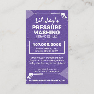 Pressure Washing & Cleaning Business Card Template