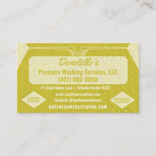 Pressure Washing & Cleaning Business Card Template