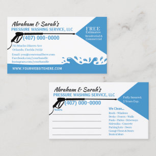 Pressure Washing & Cleaning Business Card Template