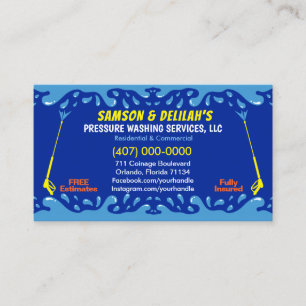 Pressure Washing & Cleaning Business Card Template