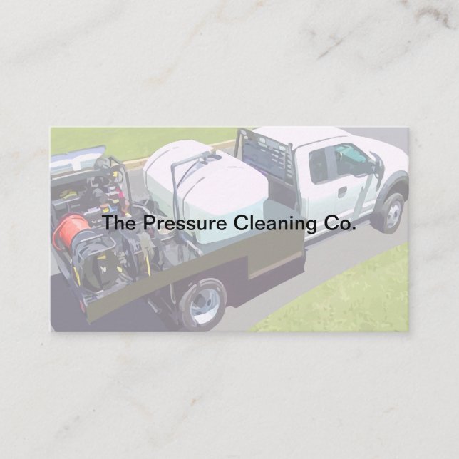Pressure Washing Cleaning Services Business Card (Front)