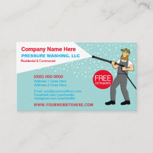 Pressure Washing & Cleaning Template Business Card