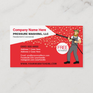 Pressure Washing & Cleaning Template Business Card