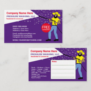 Pressure Washing & Cleaning Template Business Card
