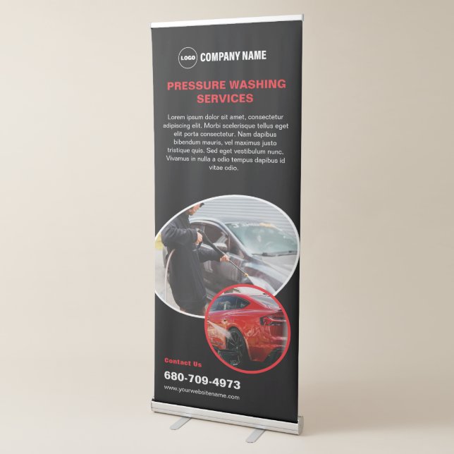 Pressure Washing Custom Retractable Banner (3/4)