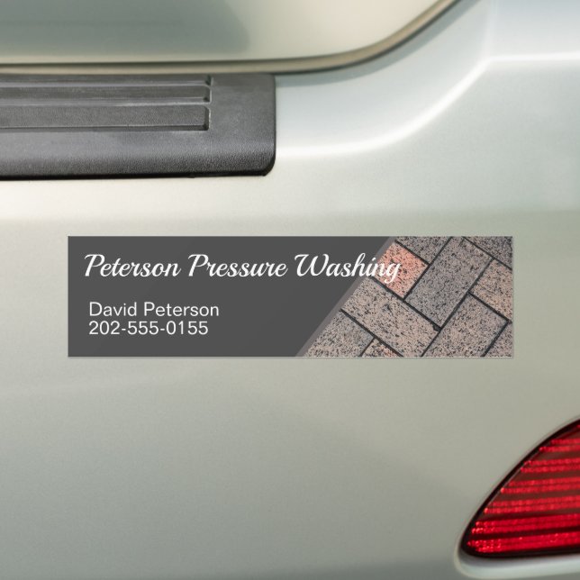 Pressure Washing Driveway Cleaning Business Bumper Sticker (On Car)