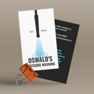 Pressure Washing Gun Power Wash Cleaner Business Card