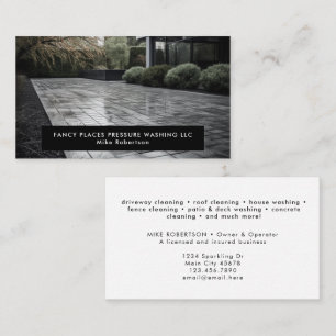 Pressure Washing House Cleaning Power Wash Photo Business Card