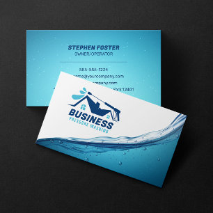 Pressure Washing House Washing Power Wash Cleaning Business Card