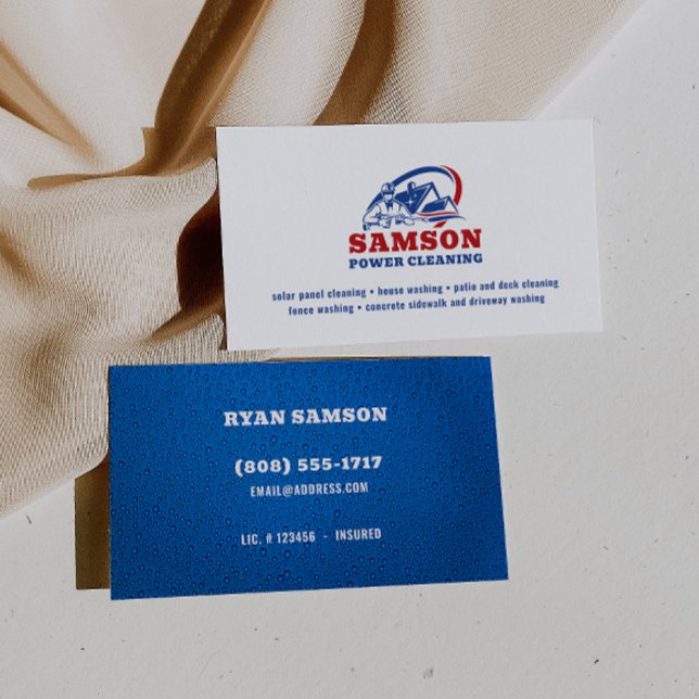 Pressure Washing Logo Business Card (Creator Uploaded)
