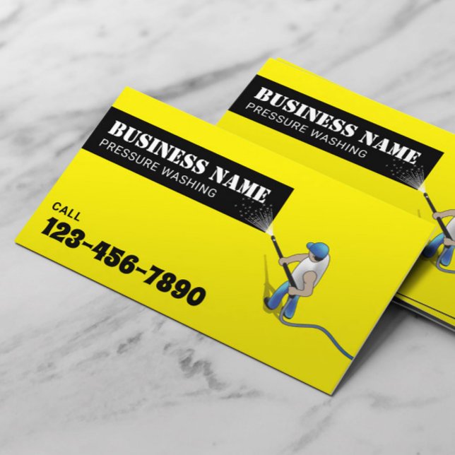 Pressure Washing Mini Power Washer House Cleaning Business Card (Creator Uploaded)