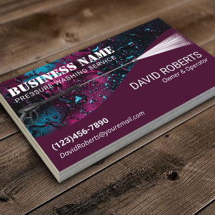Pressure Washing Modern Power Wash Window Cleaning Business Card