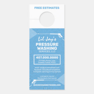 Pressure Washing & Power Cleaning Door Hanger