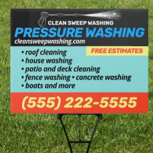 Pressure Washing Power Cleaning  Garden Sign