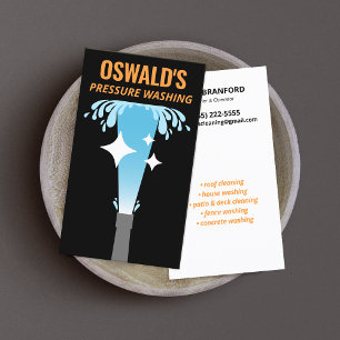 Pressure Washing Power Patriotic Wash Cleaning Business Card