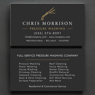 Pressure Washing Power Wash Business Card