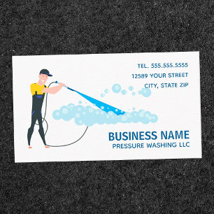 Pressure Washing Power Wash Business Card