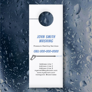 Pressure Washing &  Power Wash Cleaning Door Hanger