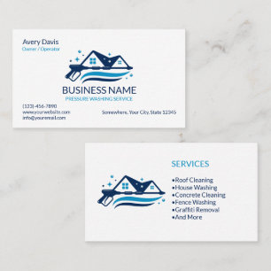 Pressure Washing Power Wash Cleaning Professional Business Card