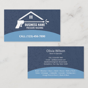 Pressure Washing Power Wash Cleaning Water Drops Business Card