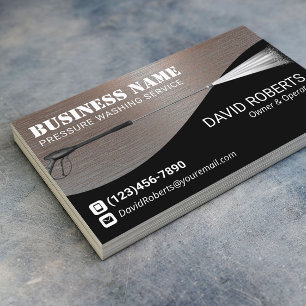 Pressure Washing Power Wash Copper Metal Cleaning Business Card