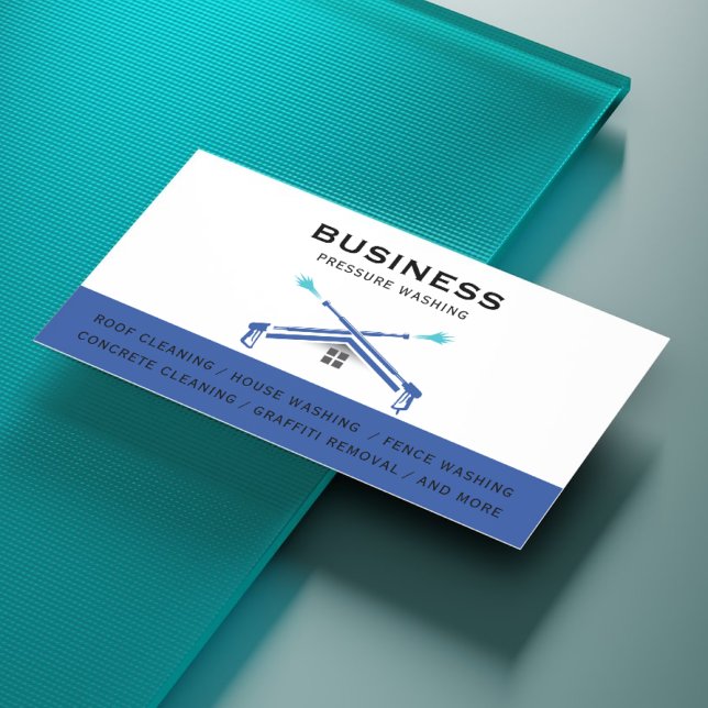 Pressure Washing Power Wash Professional Cleaning Business Card (Creator Uploaded)