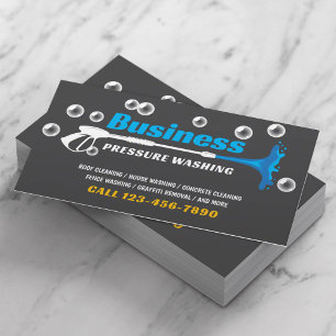 Pressure Washing Power Washer Cleaning Service Business Card