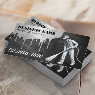 Pressure Washing Power Washer House Cleaning Business Card