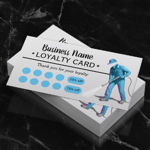 Pressure Washing Power Washer House Cleaning Loyalty Card