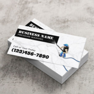Pressure Washing Power Washer Marble Cleaning Business Card