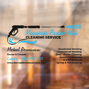 Pressure Washing Power Washing Window Cling