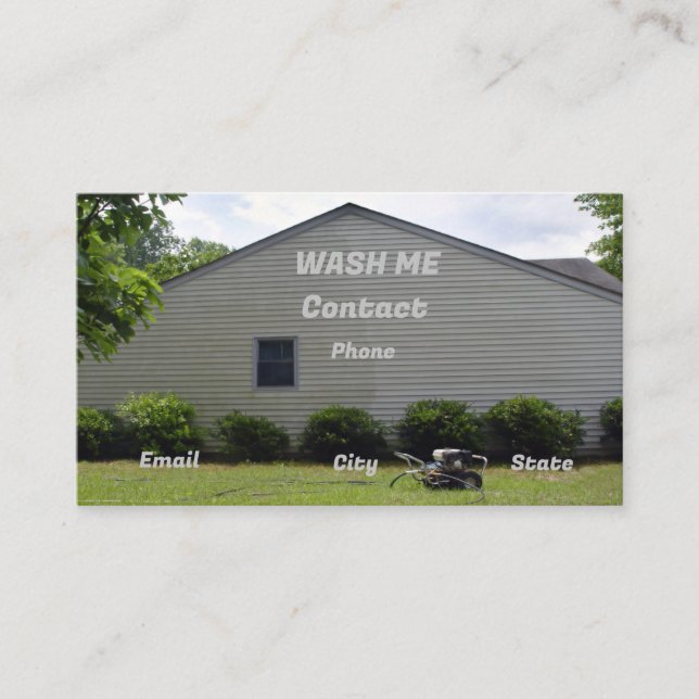 Pressure Washing Service Business Card (Front)