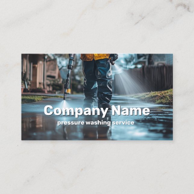 Pressure Washing Service House Exterior Cleaner Business Card (Front)