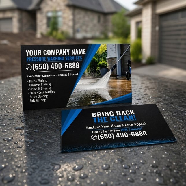 Pressure Washing Services  Business Card (Creator Uploaded)