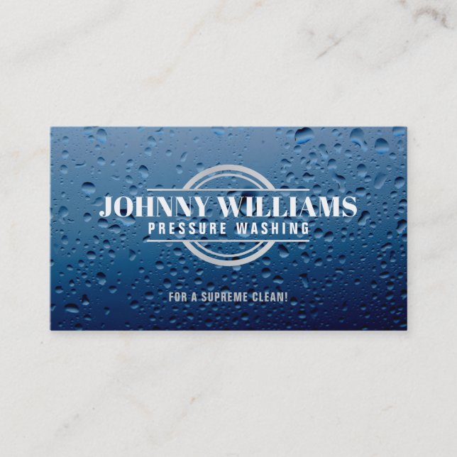 Pressure Washing Slogans Business Cards (Front)