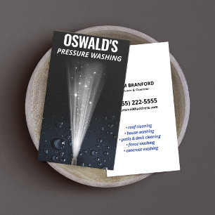  Pressure Washing Water Drops Power Auto Detailng Business Card