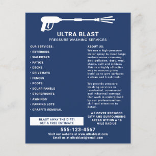 Pressure Washing Water Spray Gun Navy Flyer