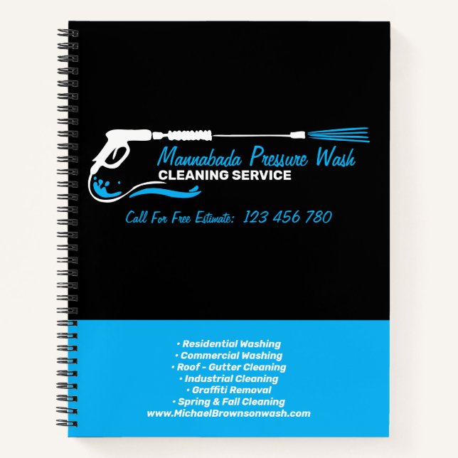 Pressure Washing Water Spray Gun Notebook (Front)
