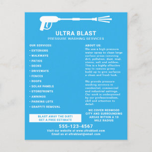 Pressure Washing Water Spray Gun Teal Flyer
