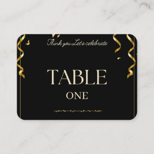 Prestige Gold Retirement Celebration Table Number Place Card