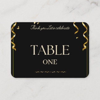 Prestige Gold Retirement Celebration Table Number  Place Card
