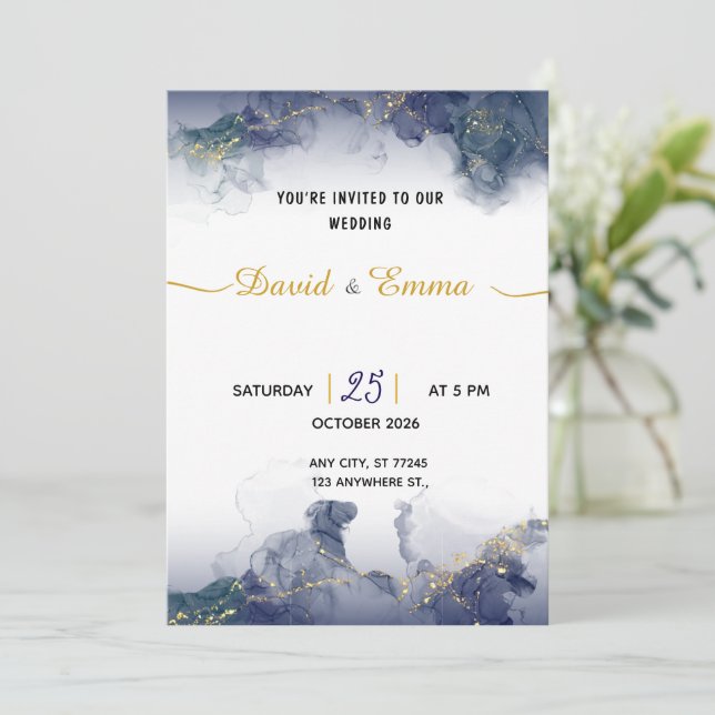 Prestige Wedding Invitation Card (Standing Front)