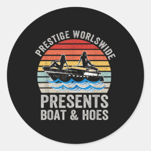 Prestige Worldwide Presents Boats And Cute Ss Cute Classic Round Sticker