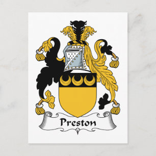 Preston Family Crest Postcard