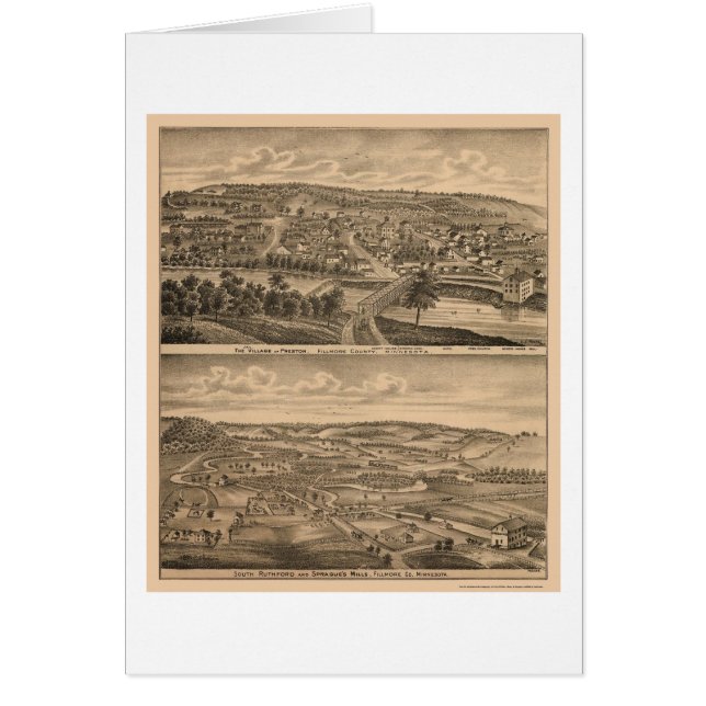 Preston, MN Panoramic Map - 1874 (Front)